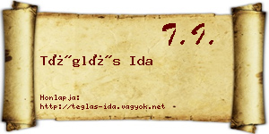 Téglás Ida névjegykártya