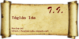 Téglás Ida névjegykártya