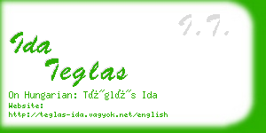 ida teglas business card